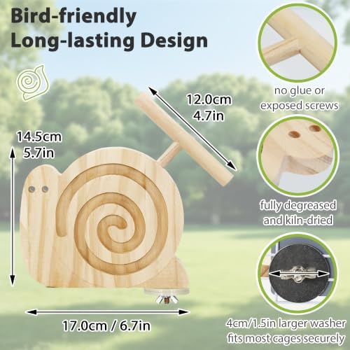 Bird Foraging Toys with Perch & Mirror, Easy for Novice/Older Birds