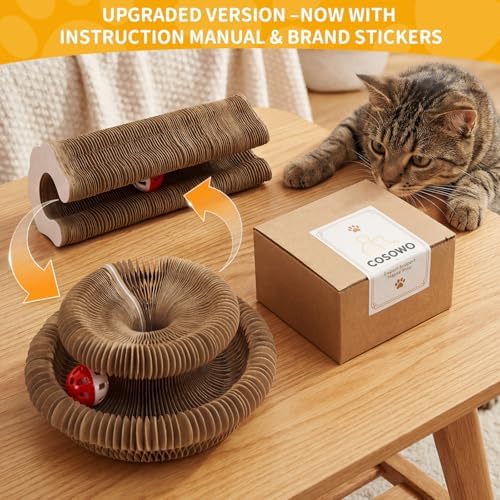 Magic Organ Cat Toy Upgrade Foldable Cardboard Cat Scratcher, 1 Pack