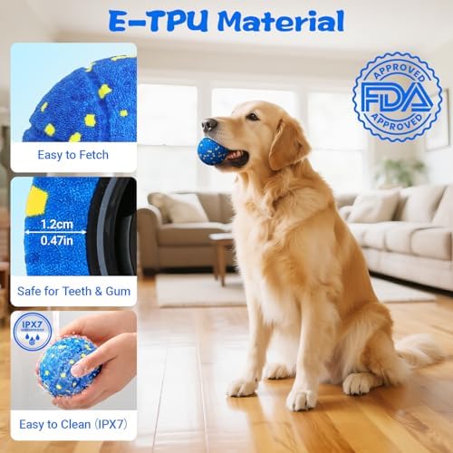 Replacement Shell for Smart Interactive Dog Ball – Durable E-TPU Outer Cover Blue