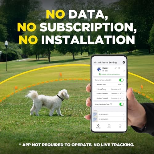 Dogtra GPS Dog Fence & Titanium Enhanced Contacts | No Subscription, Wireless Custom Fence with App, Tone/Vibration/Correction, Waterproof Rechargeable Collar 15lbs+, Better Comfort & Connection