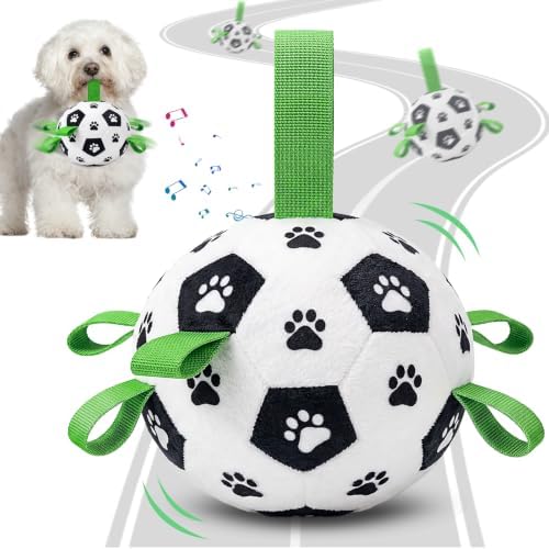 Diman Interactive Dog Toys, Dog Soccer Ball with 2 Bouncing Modes
