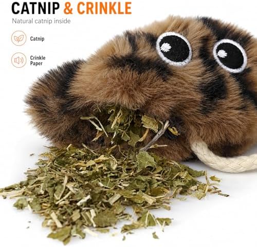 Cat Toys for Indoor Cats,Interactive Door Hanging Cat Toys Attached with Catnip/Feathers/Birds/Mouse Toys for Cats/Kitten Toys(3 Pack)
