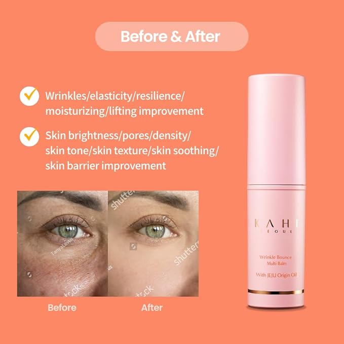 KAHI SOUND OF SEOUL SEOUL Facial Balm With Jeju Origin Oil & Collagen, Hydrate & Manage Wrinkles Around Your Face, Made In Korea, 9g (K Multi Balm)