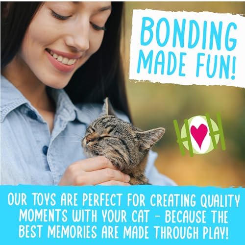 HuggleKats Cat Toys - Kitten Toys for Bored Indoor Cats, Perfect for Moving, Exercise, Biting & Chewing - Jellie Fish (3 Pack)