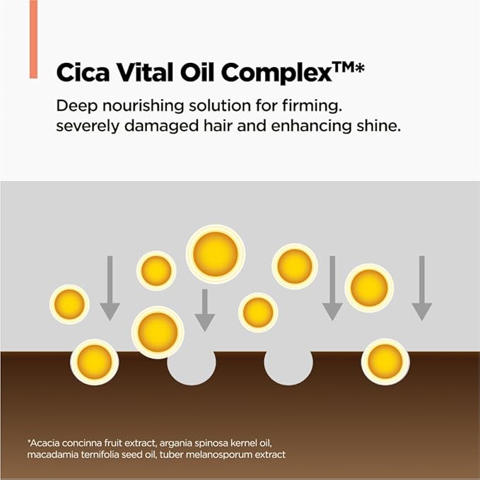 AMOS PROFESSIONAL Repair Cica Bonding Hair Oil l With Cica Protein for Split Ends & Breakage, Deep Nourishing & Shine Boost l Bonding Technology, 3.3 fl. oz.