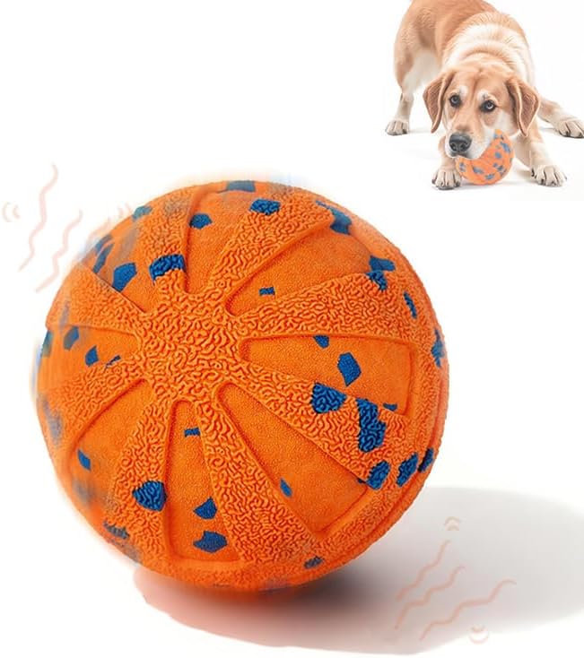Interactive Dog Ball - Automatic Moving Rotating Bouncing 3 Play Modes, E-TPU Material, Smart Interactive Dog Toys for Small & Medium & Large Dogs, Ideal Gift for Dog Enrichment & Stimulation (Orange)