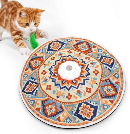 Interactive Cat Toys, Rechargeable & Touch Activated Hide and Seek Kitten Toys for Bored Indoor Cats