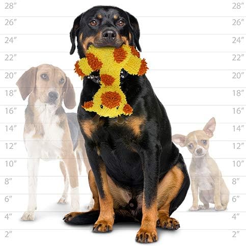 MIGHTY Tuffy Microfiber Medium Ball Giraffe Dog Toy