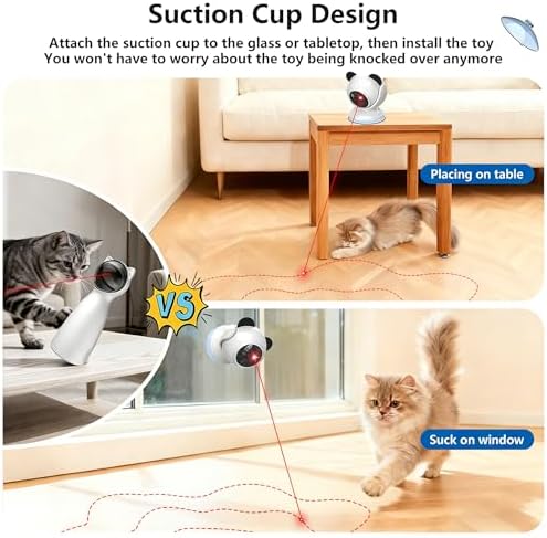 Wortade Smart Cat Laser Toys for Indoor Cats, Interactive, Rechargeable