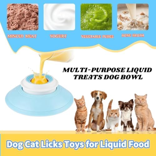 Dog Cat Licks Toys for Liquid Food, 2026 New Non-Slip Dog Lick Bowl Toys, Anxieties Relief Slow Feeder Dog Lick Ball Treat Dispenser (Orange Ball)