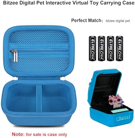Elonbo Carrying Case for Bitzee Disney/Bitzee Magicals/Bitzee Interactive Toy Digital Pet, Bitzee Digital Virtual Toy Hard Travel Bag, Electronic Pets Toys Storage Cover Holder, Light Blue