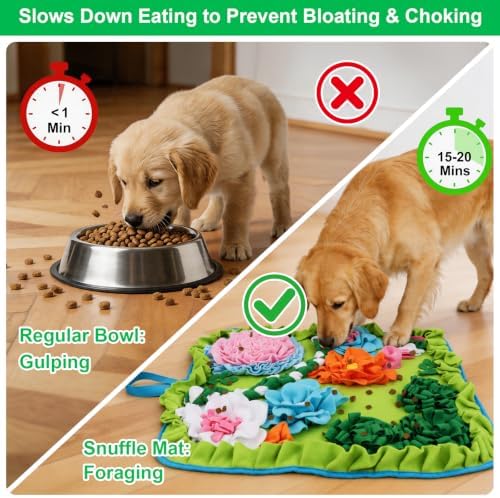 Vextronic Snuffle Mat for Dogs, Large Breed Slow Feeder Interactive Toy