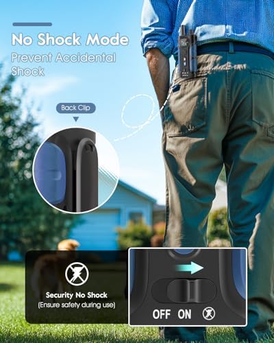 SLOPEHILL Dog Shock Collar,4200FT Dog Training Collar with Remote,Blue | IP68 Waterproof e Collar with Beep,Vibration,Safe Shock,Light,No Shock Mode,Shock Collar for Small Medium Large Dog 8-140lbs