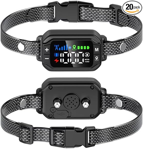 GPS Dog Collar, Real-Time Pet Tracking Device with Smart App, Waterproof Anti-Lost Locator, Adjustable with Activity Monitor