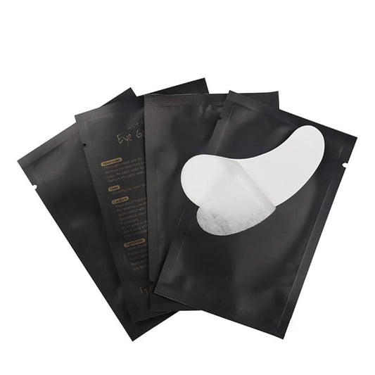 myaokue-up 100 Pairs Eye Gel Pads, Lint Free Under Eye Patches for Eyelash Extensions, Premium Eye Mask Beauty Tool Kit