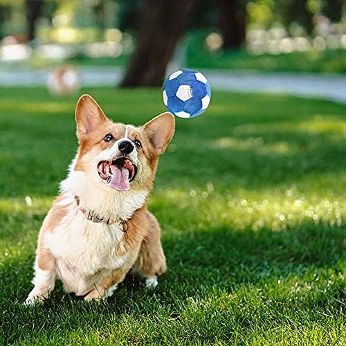 Dog Soccer Ball 3 Pack Squeaky Toy for Small Medium Dogs