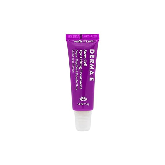 Derma E Stem Cell Lifting Eye Treatment – Multi Action Firming and Tightening Under Eye and Upper Eyelid Cream - Hydrating and Revitalizing Moisturizer, 0.5oz
