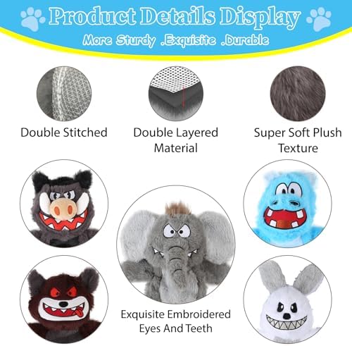 Bzonsmart 6 Pack Squeaky Dog Toys for Small Medium Large Dogs