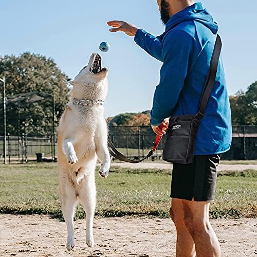 Dog Treat Pouch Bag for Pet Training with Zipper Closure,Fanny Pack for Dog Walking,Puppy Training Pouch with Adjustable Waistband,Shoulder Strap and Dog Waste Bag Dispenser