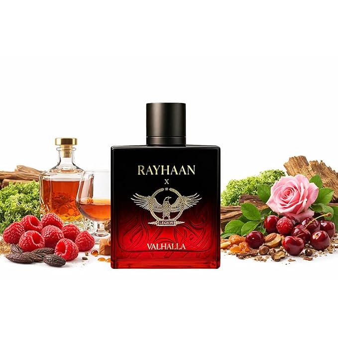 Rayhaan Valhalla – Fruity, Gourmand, Woody, Ambery – Eau de Parfum Spray Long-Lasting Fragrance for Unisex, 3.4 Ounce / 100 ml