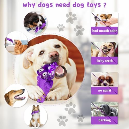 Fuufome Dog Chew Toys for Aggressive Chewers, Tough for Medium Large Breed