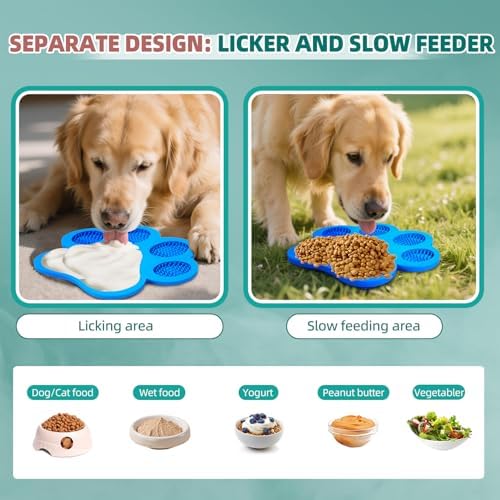 Lick Pad for Dogs Non-Slip Strong Suction Cup Fixed Soothing Toys Pet Grooming Bath Soothing Toys Anti-Anxiety Distraction Reusable Reusable Treats Can be Applied Pet Stress Relief Toys Easy to Clean