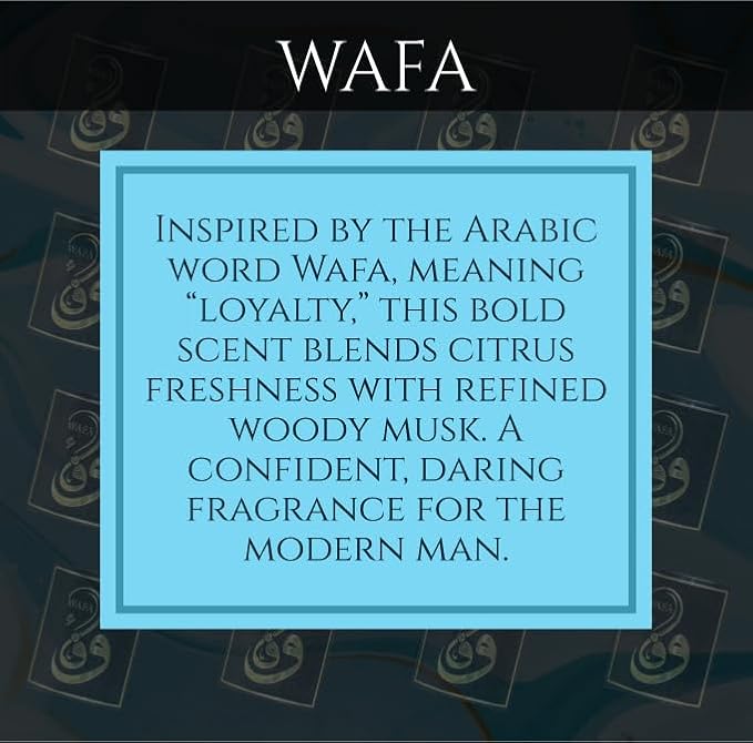Prince Parfums Dubai – Wafa Men’s Eau de Parfum 3.4 Ounces – Bold Luxury Cologne with Mandarin, Cypress, Geranium & Musk – Citrus Freshness and Refined Woods for the Modern Man