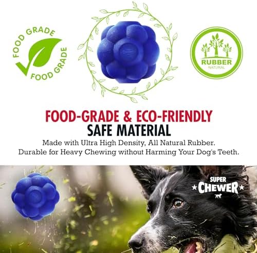 Tuff Pupper SuperChewer Tough Tumbler Ball Toy | Lifetime Replacement | Strong Natural Rubber | Smear Treats Inside to Excite Dogs | Ultra Durable Chewing Toy for Aggressive Chewers | for All Breeds