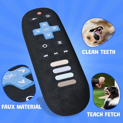 Remote Control Parody Dog Toy – Funny Crinkle & Squeaky Dog Toys for Interactive Play and Training – Durable, Easy to Clean, Birthday Gifts for Small, Medium and Large Dogs