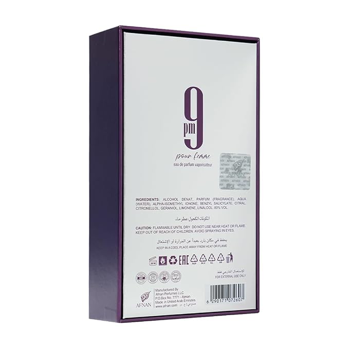 Afnan 9 PM Pour Femme Eau De Parfum, 3.4 Fl. Oz