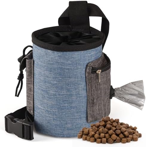 Dog Treat Pouch - 3 Ways to Wear Treat Pouches for Pet Training,treat pouches for pet training,3 Cups Animal Walking Snack Container Best Hiking Toys Pack Dispenser Carries