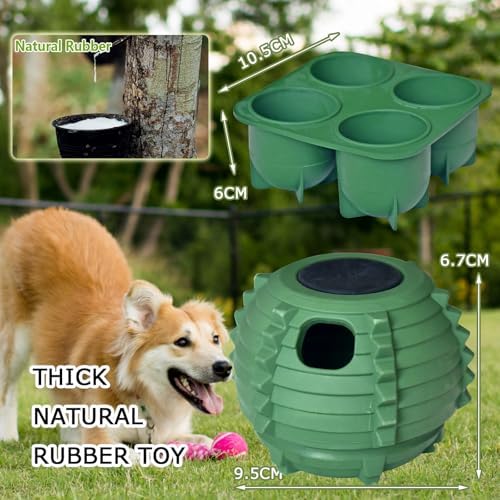 XHX Long-Lasting Interactive Dog Toy for Medium and Large Dogs 25-75 lbs(Green, Medium)