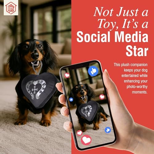 Chrome Barks – Luxurious Parody Plush Dog Toy with Squeaker, Premium Fabric, Embroidered Details, Designer-Inspired Chew Toy, Fun Gift for Large Dogs & Dog Lovers