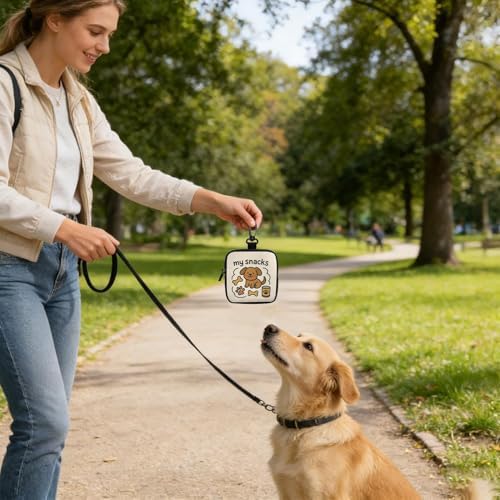 Dog Treat Bag – Portable Training Pouch | Treat Dispenser for Dogs & Puppies, Hands-Free Snack Storage for Training & Walking, Ideal Outdoor Camping, Hiking, Travel and Daily Use