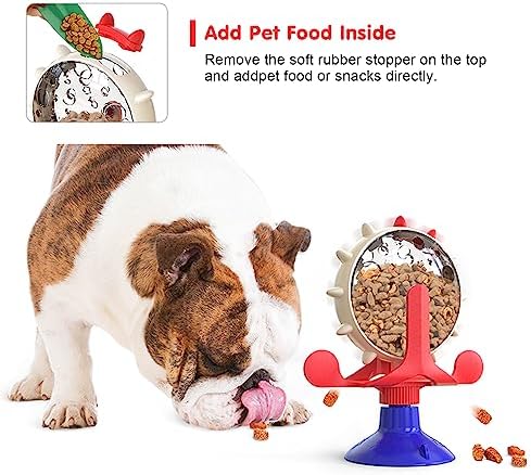 Cat Dog Treat Dispenser Toy - Cat Interactive Feeder (American Blue)