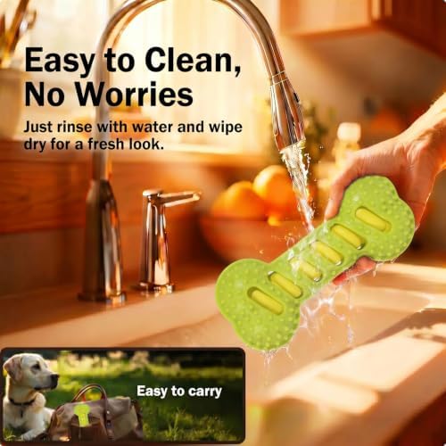 Dog Sound Chew Toy, TPR Material for Teeth Care & Play (Green)