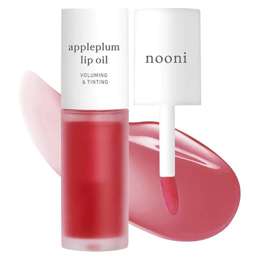 NOONI Korean Lip Oil - Appleplum | Long-Lasting, Moisturizing, Plumping, Revitalizing for Dry Lips, Waterproof, No Peel Off, Korean Tint, Hydrating, Nourishing, Stocking Stuffers, 0.12 FL Oz
