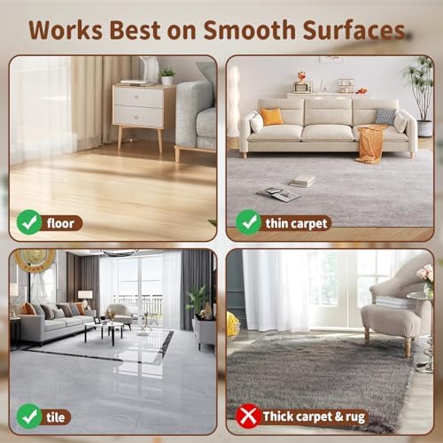 KiTiFISH 【2025 Upgrade】 Interactive Cat Toy, Automatic Cat Toy with Motion Activation, USB Rechargeable, Fast Rolling on Thin Carpet, Fun Exercise Toy for Indoor Cats, Durable Feather Tail and Bell