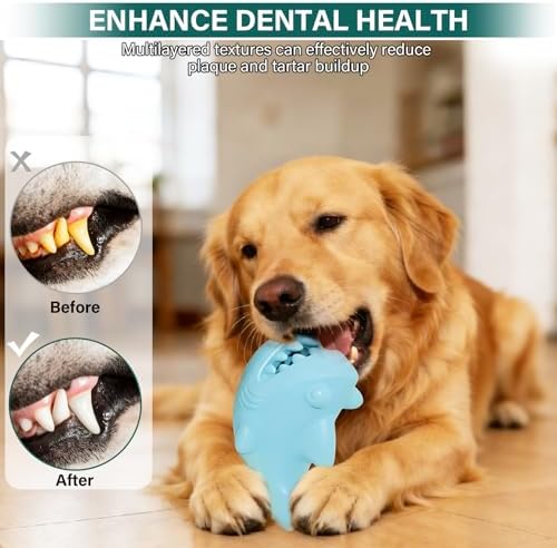 Treat Dispensing Dog Toys for Aggressive Chewers, Natural Rubber Chew Toy
