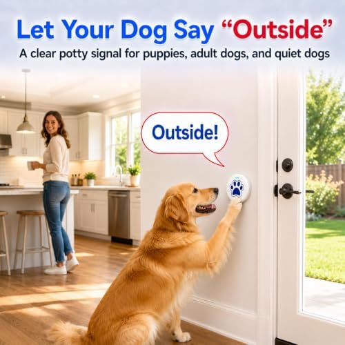 ChunHee Bells for Dog Training to Go Outside - Dog Door Bell with 36 Custom Sounds | Bell for Dogs to Ring to Go Potty | 5 Adjustable Volume(0-115dB) | Teach Puppies to Signal to Go Outside