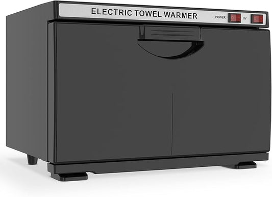 Towel Warmer Cabinet, 16L Professional Hot Towel Warmer Heating Use for SPA, Massage, Salon, Barber and Home - Black
