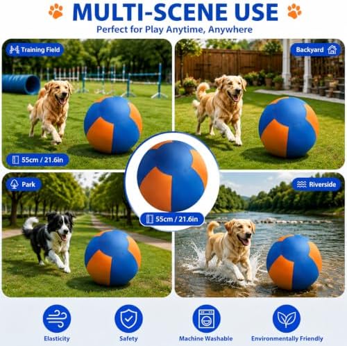 21'' Dog Herding Ball,Bite Resistant Anti-Burst Training Toy