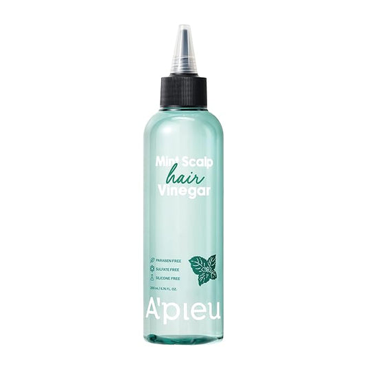 A’PIEU Mint Hair Vinegar - Instant Scalp Cooling & Detox for Oily Scalp, Buildup & Dandruff Scalp Treatment, pH-Balancing Rinse for Fresh, Shiny Hair, Korean Haircare, 6.76 fl oz