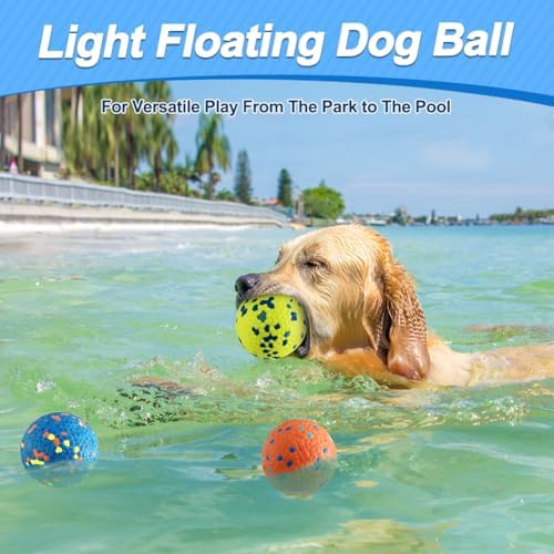 Mankoda Dog Balls, 3" Indestructible Tennis Balls for Aggressive Chewers