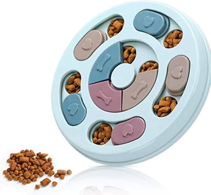 Interactive Dog Puzzle Feeder, Slow Food Bowl, Mental Stimulation Treat Dispenser for Dogs