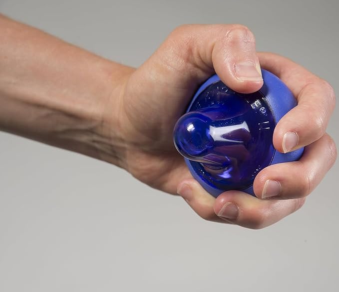 The Pressure Positive Co. Knobble II Handheld Massage Tool Ergonomic Durable Knob with a Comfort Band for Trigger-Point Deep-Tissue Relief of Neck, Jaw, Chest, Arms, Hands, Legs & Feet (Sapphire Blue)