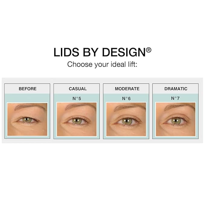 Contours Rx Lids By Design - Medical Grade Eyelid Correcting Strips for Heavy, Hooded, & Droopy Lids - Transparent, Anti-Aging, and Eyelid Lifting Treatment - (4mm - 7mm) Assortment Pack, 160ct