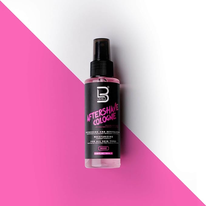 L3 Level 3 After Shave Spray Cologne - Softens Skin - Refreshes and Relieves Face and Skin - Moisturizing Formula Level Three After Shaving (Rose - Small)