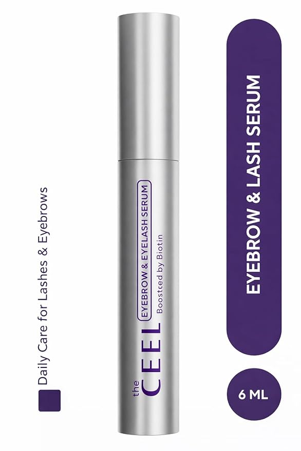 The Ceel Lash & Brow Serum with Peptide Complex, Biotin, Arginine & Castor Oil – Eyelash & Eyebrow Enhancing Serum for Fuller, Thicker Looking Brows & Lashes – 6 ml