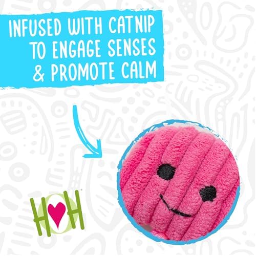 HuggleKats Cat Toys - Kitten Toys for Bored Indoor Cats, Perfect for Moving, Exercise, Biting & Chewing - Jellie Fish (3 Pack)